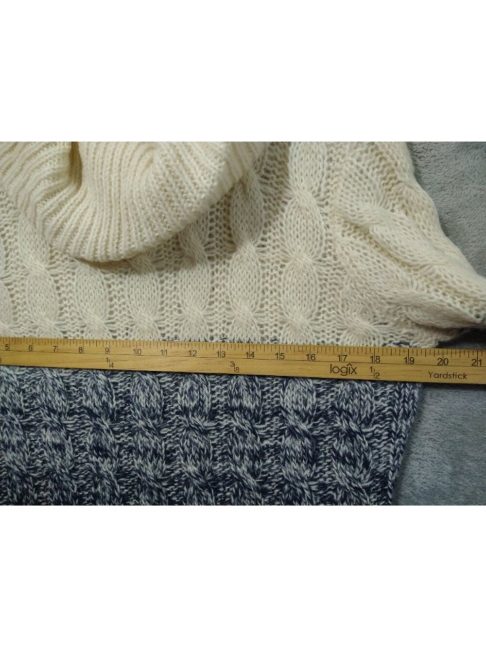 Ralph Lauren Sweater Womens Medium Ombre Turtleneck Cable Knit Mohair Blend - Picture 4 of 7